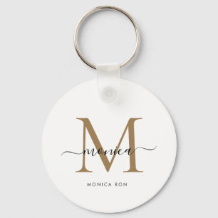 Custom Monogram Name Tote Bag Keychain