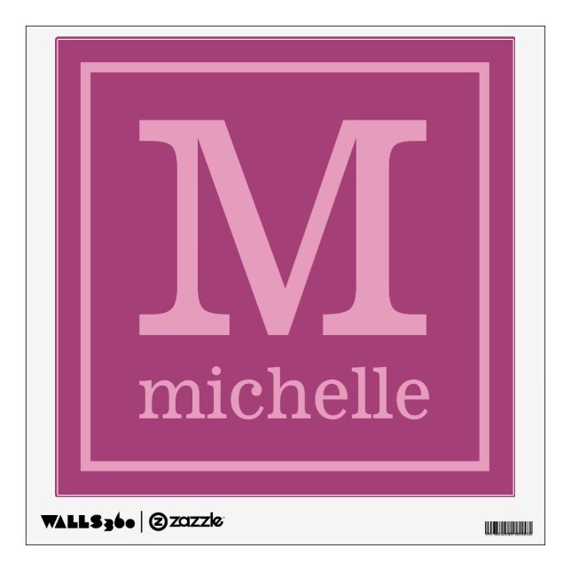Custom Monogram & Name wall decal (Front)