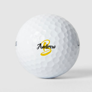 Custom Monogram Name White Golf Balls