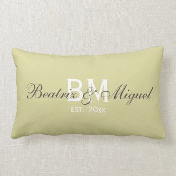 Custom Monogram Names Family Pillows | Rectangle by red_dress at Zazzle
