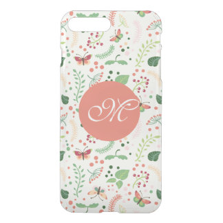 Custom Monogram Nature Pattern iPhone 8 Plus/7 Plus Case