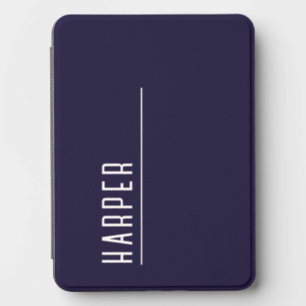 Custom monogram Navy Blue Kindle Cover