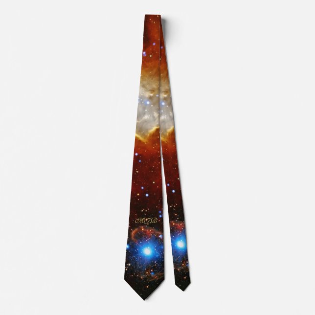 Custom monogram Nebula N90 and Pulsar SXP1062 Neck Tie (Front)