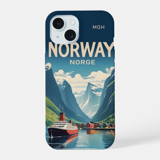 Custom Monogram Norway Iphone Case (Back)