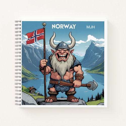 Custom Monogram Norwegian Troll Notebook