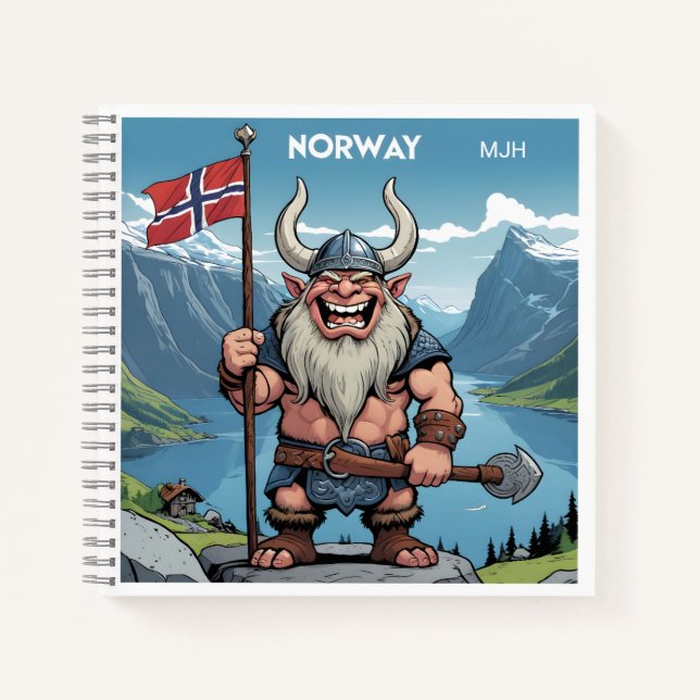 Custom Monogram Norwegian Troll Notebook (Front)
