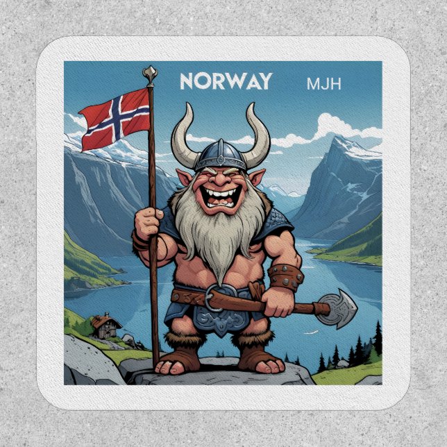 Custom Monogram Norwegian Troll Patch (Front)