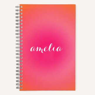 Custom Monogram Notebook – Serif Name With Aura