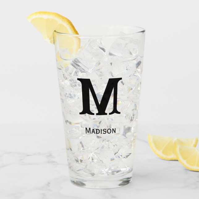 Custom Monogram or name Beer Glass (Front Ice)