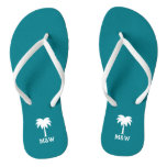Custom monogram palm beach wedding flip flops Custom monogram palm beach wedding flip flops