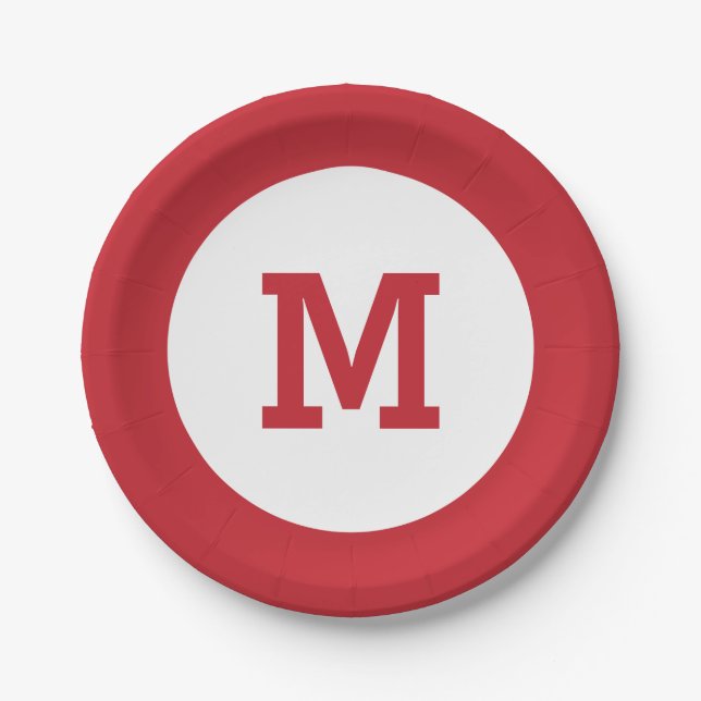 Custom Monogram paper plates (Front)