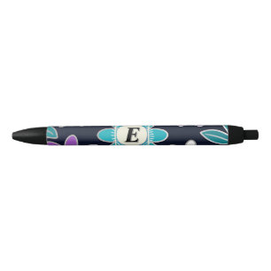 Custom Monogram Passion Flower Floral Pen