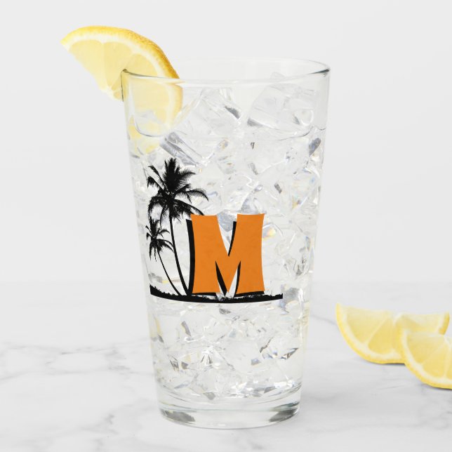 Custom Monogram Personalized Highball Glass (Front Ice)