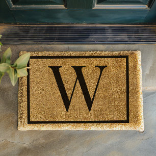 Custom Monogram Personalized Monogrammed Coir Fiber Doormat