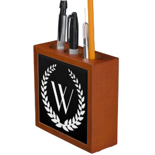 Custom Monogram Personalized Office Desk Organizer