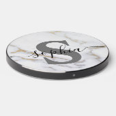 Custom Monogram Personalized Script Name Initial Wireless Charger (Front 2)