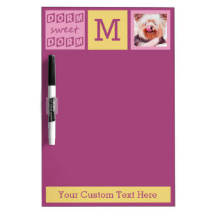 Custom Monogram & Photo dorm room message board