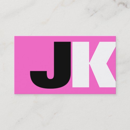 Custom Monogram Pink Business Card Templates