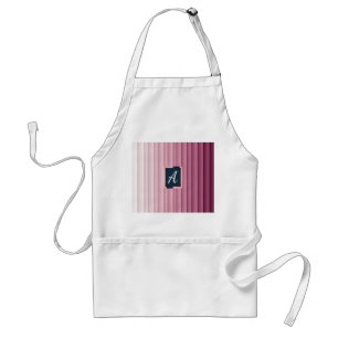 Custom Monogram Pink Gradient Vertical Budget Tote Adult Apron