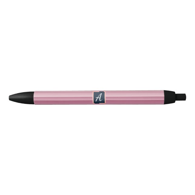 Custom Monogram Pink Gradient Vertical  Pen (Front)