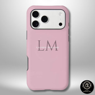 Custom Monogram Pink Taupe  iPhone 17 Pro Max Case