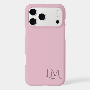 Custom Monogram Pink Taupe iPhone 17 Pro Max Case
