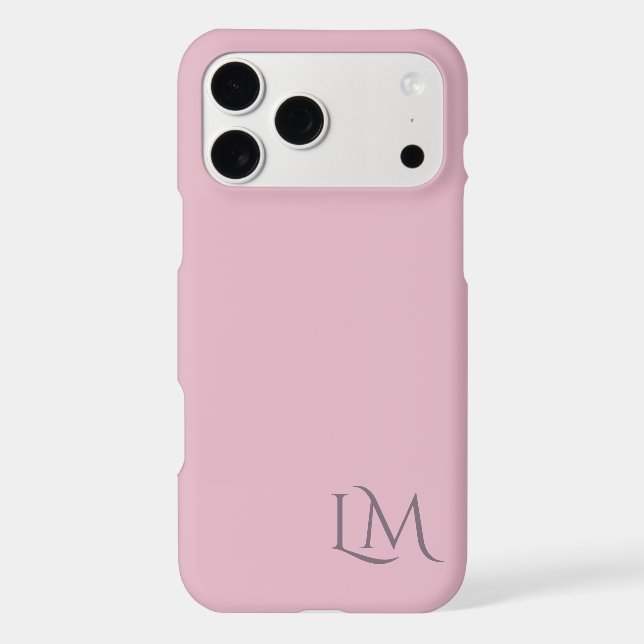 Custom Monogram Pink Taupe  Case-Mate iPhone Case (Back)