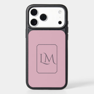 Custom Monogram Pink Taupe Otterbox iPhone 17 Pro Max Case