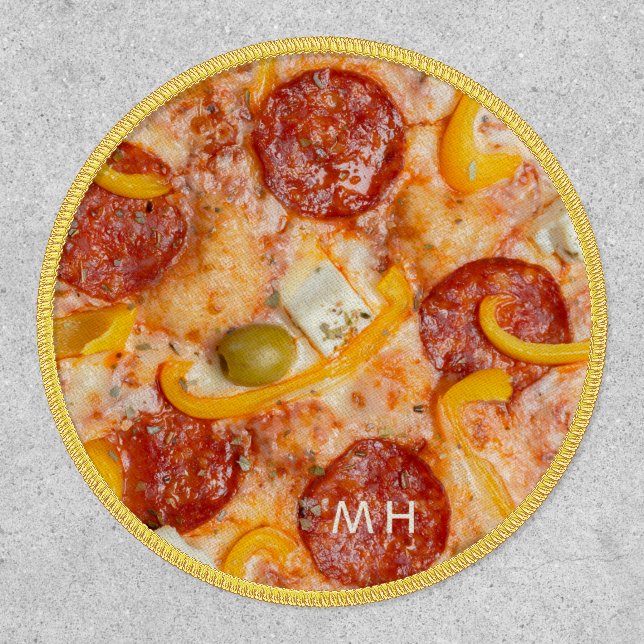 Custom monogram PIZZA Patch (Front)