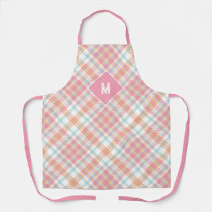 Custom Monogram Plaid / Tartan Pattern Apron