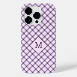 Custom Monogram Plaid / Tartan Pattern Case-Mate iPhone 14 Pro Case