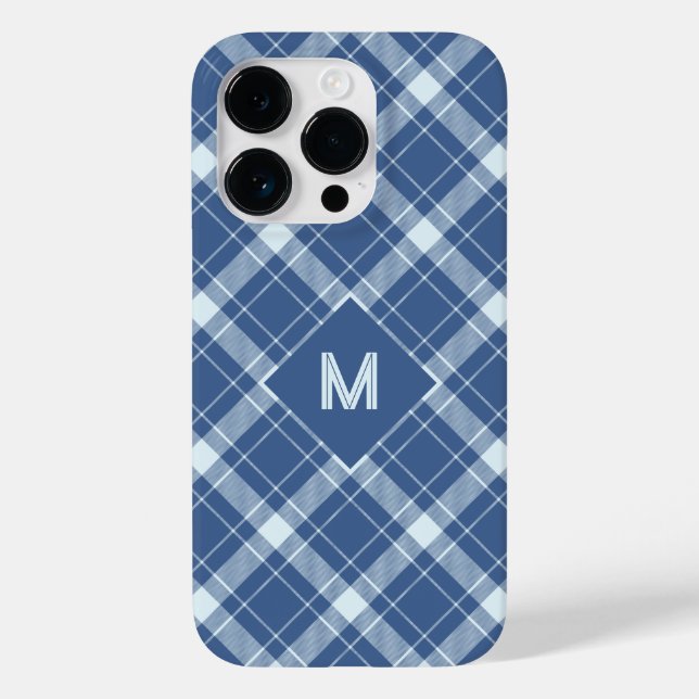 Custom Monogram Plaid / Tartan Pattern Case-Mate iPhone Case (Back)