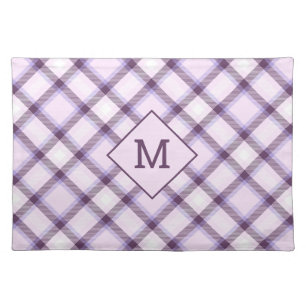 Custom Monogram Plaid / Tartan Pattern Cloth Placemat