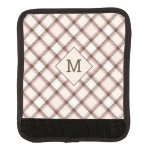 Custom Monogram Plaid / Tartan Pattern Luggage Handle Wrap