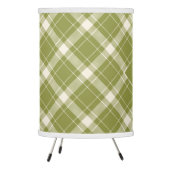 Custom Monogram Plaid / Tartan Pattern Tripod Lamp (Left)