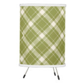 Custom Monogram Plaid / Tartan Pattern Tripod Lamp (Right)