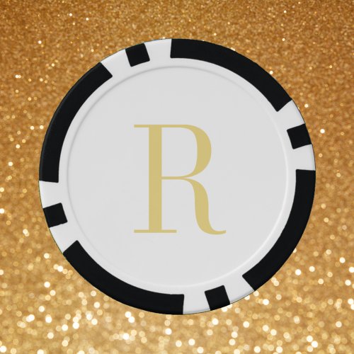 Custom Monogram Poker Chips for Dad Groom Wedding