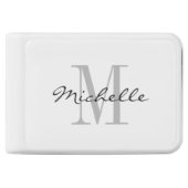Custom monogram power bank with 3 USB ports (Front)