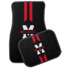 Custom Monogram Racer Red Stripe Car Floor Mat Custom Monogram Racer Red Stripe Car Floor Mat
