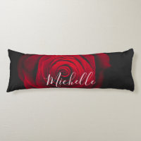 Custom monogram red rose vintage photograph