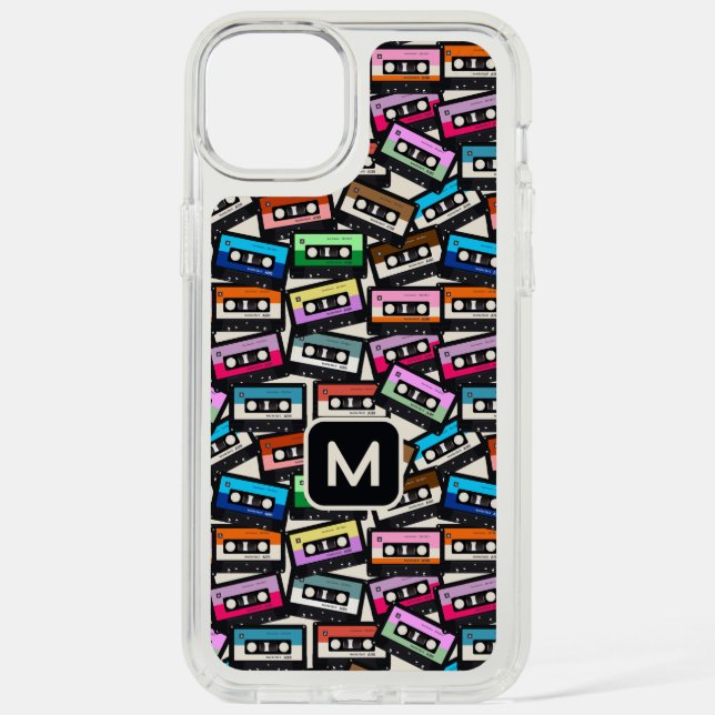 Custom Monogram Retro Casette Tapes Speck iPhone Case (Front)