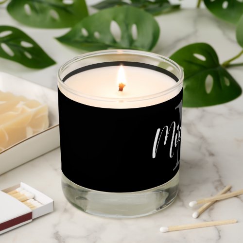 Custom monogram scented candle gift