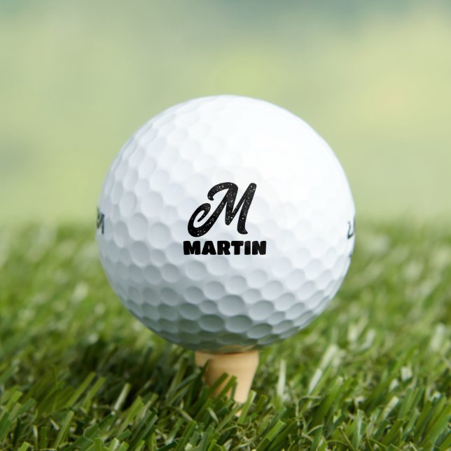 CUSTOM MONOGRAM SCRIPT GOLF BALLS FOR DAD (Insitu Tee)