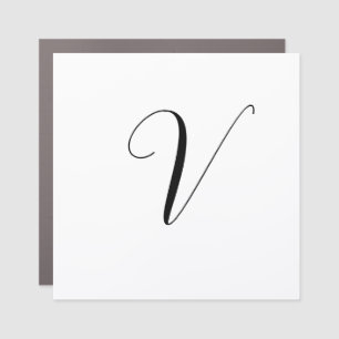 Custom monogram script initial car magnet