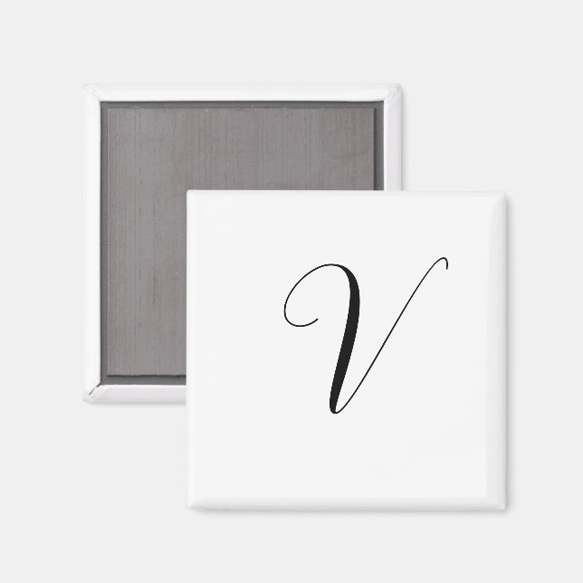 Custom monogram script initial magnet (Front/Back)