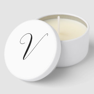 Custom monogram script initial mini candle favors