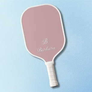 Custom Monogram Script Name Carbon Fiber Pickleball Paddle