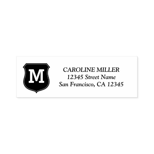Custom monogram self inking return address stamps (Design)