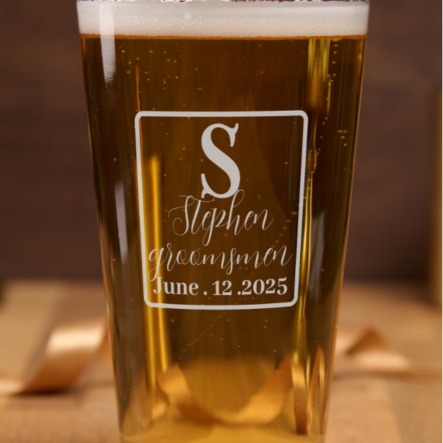 Custom Monogram Shot Glasses for Groomsmen  (Creator Uploaded)