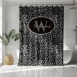 Custom Monogram Shower Curtain Granny Chic Bath
